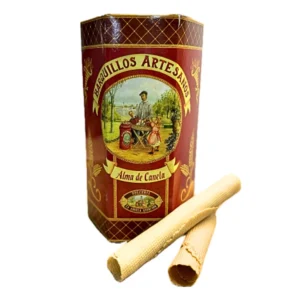 BARQUILLOS ARTESANOS DE CANELA ESTUCHE HEXAGONAL 300g