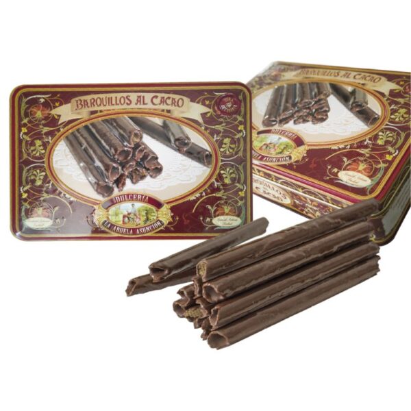 LATA BARQUILLOS AL CACAO 250g