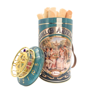 LATA BARQUILLERA IMPERIAL CON RULETA Y ESTUCHE 400g