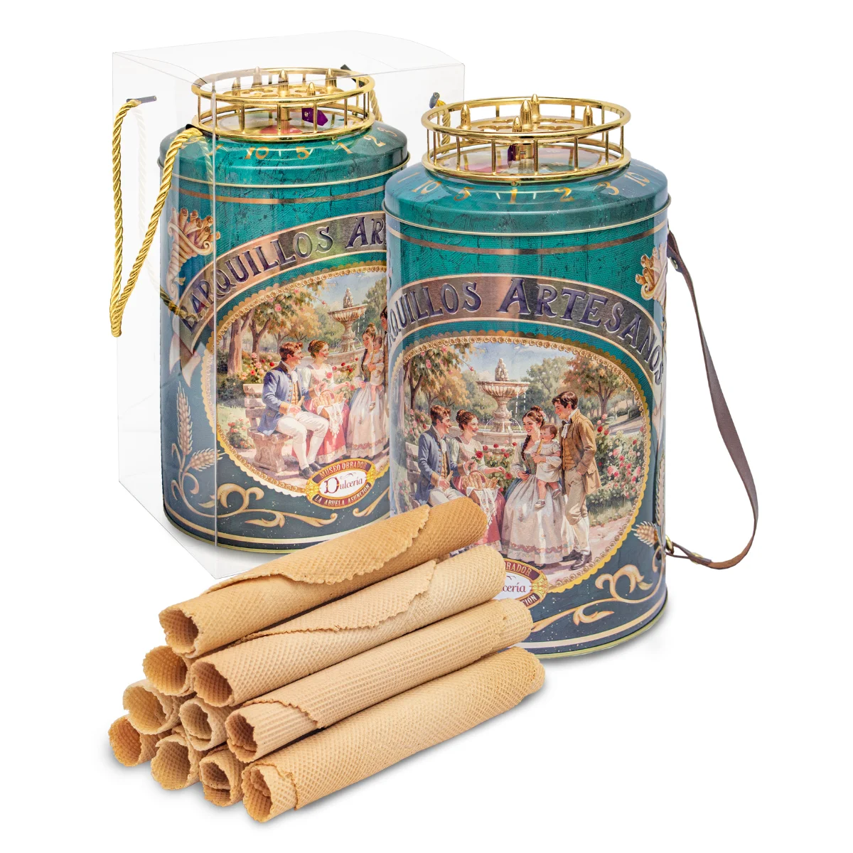 LATA BARQUILLERA IMPERIAL CON RULETA Y ESTUCHE 400g