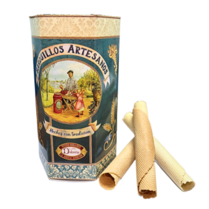 BARQUILLOS ARTESANOS DE NARANJA ESTUCHE HEXAGONAL 300g