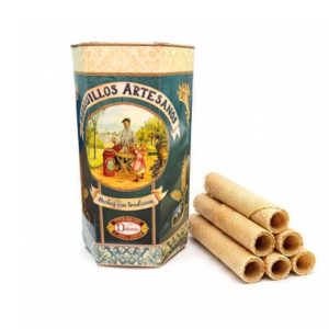 BARQUILLOS ARTESANOS DE COCO ESTUCHE HEXAGONAL 300g
